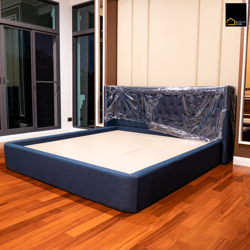 เตียงนอน 6 ฟุต RENITA HOME รุ่น GRETA สีน้ำเงิน_2